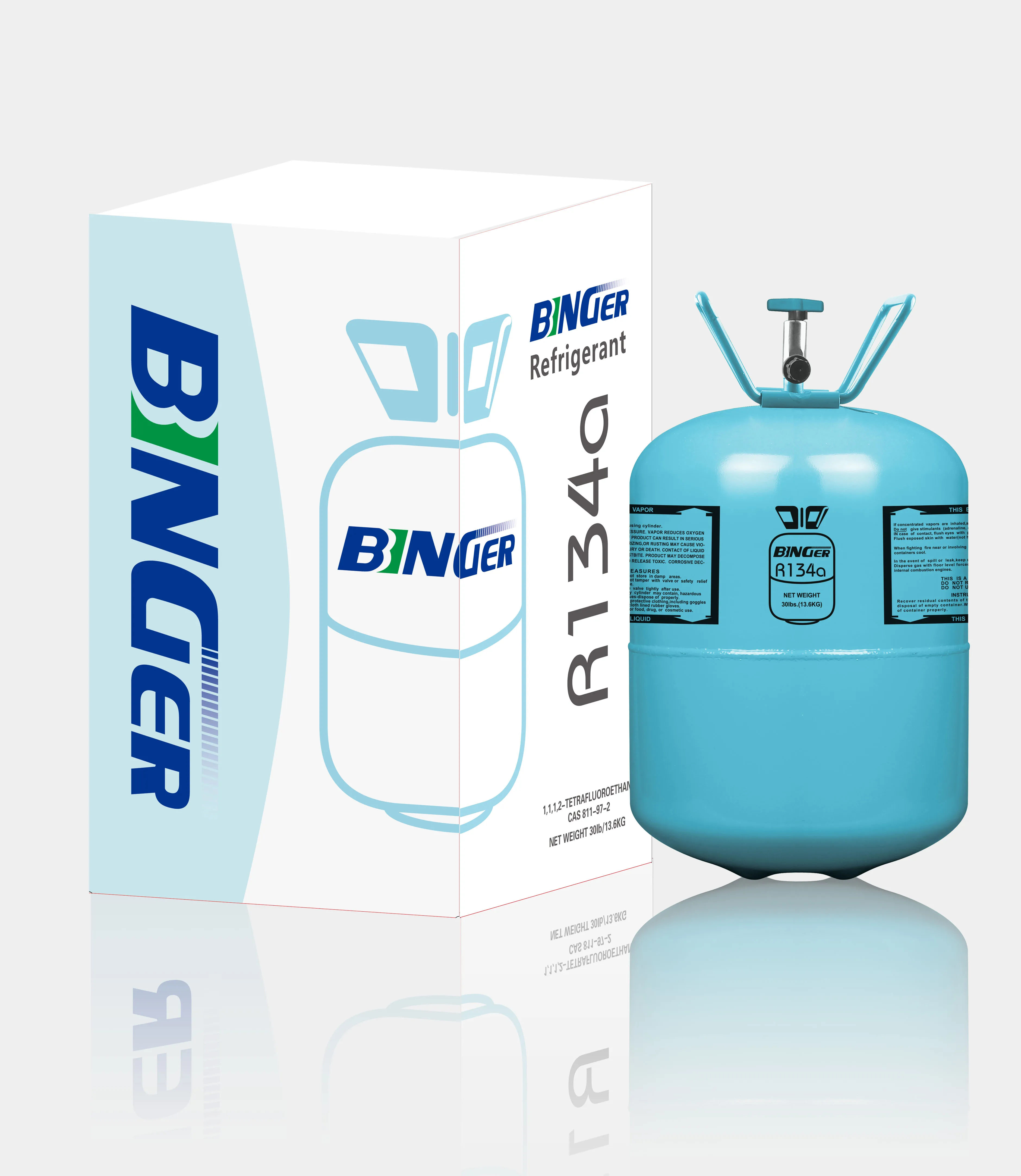 Factory supply  99.9% purity 13.6 kg cylinder packing  refrigerant gas R134a