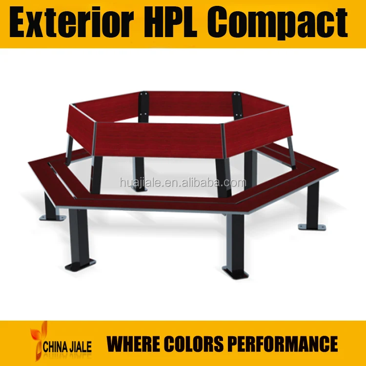 weatherproof 10mm 12mm exterior hpl table top for outdoor leisure furniture