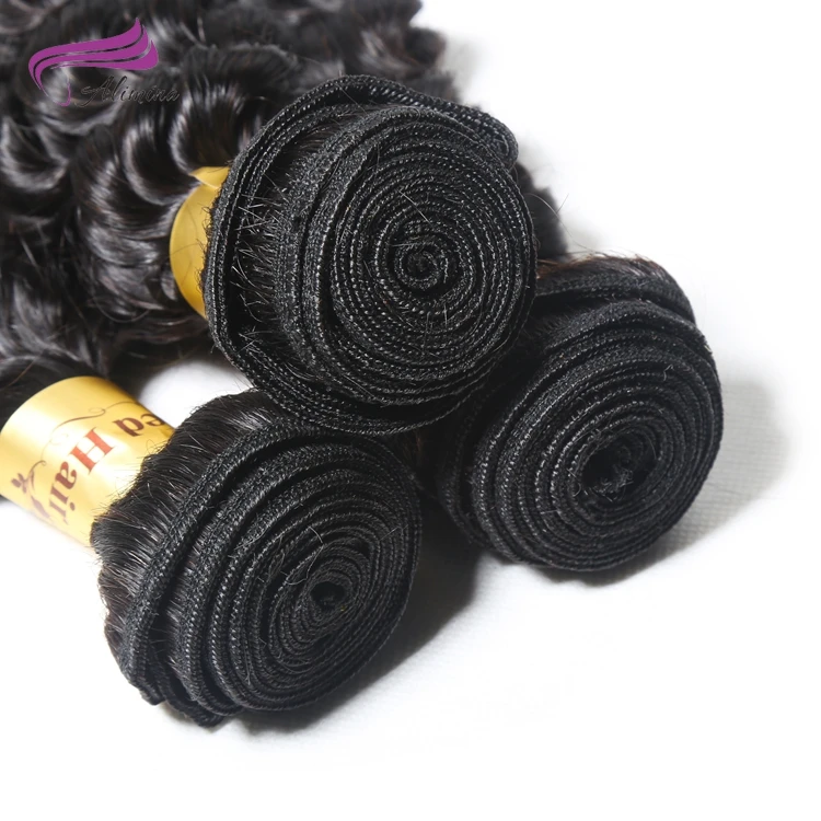 Alimina Hot Sale 10A Deep Wave Brazilian Hair Bundles,Free Sample Cuticle Aligned Hair Deep Wave