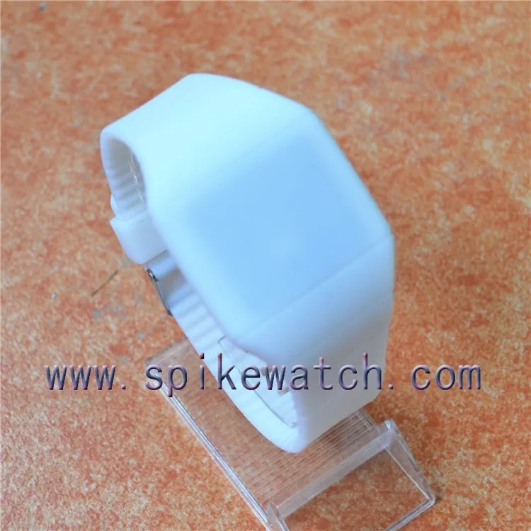 Magic Touch Screen Red LED Digital Date Men Women Blue Sport Cuff Wrist Watch