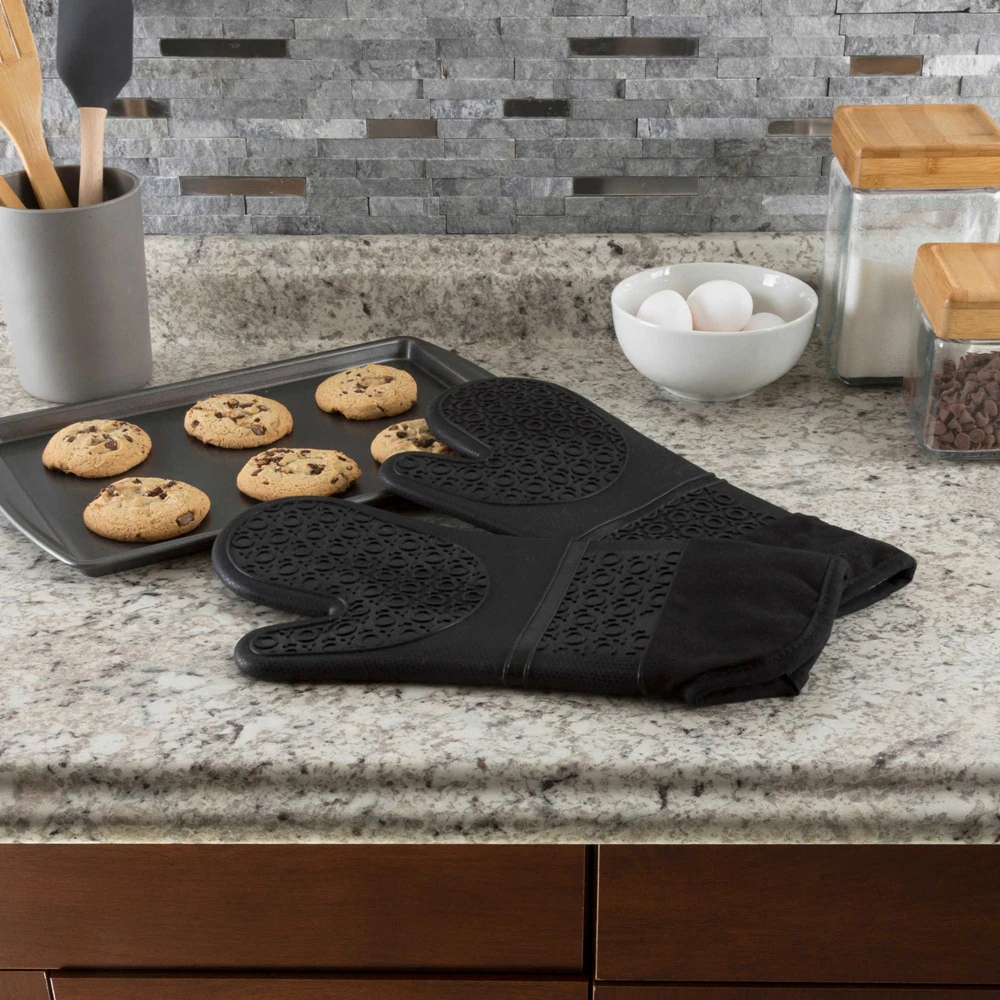 Wholesale Nottingham Home Lavish Non-slip Heat-resistant Silicone Oven Mitts Oven Gloves