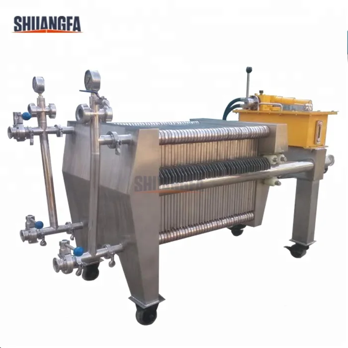 Grape Wine Plate Filter For Fine Filtration, Stainless Steel Beer Filter Machine With Filter Cardboard