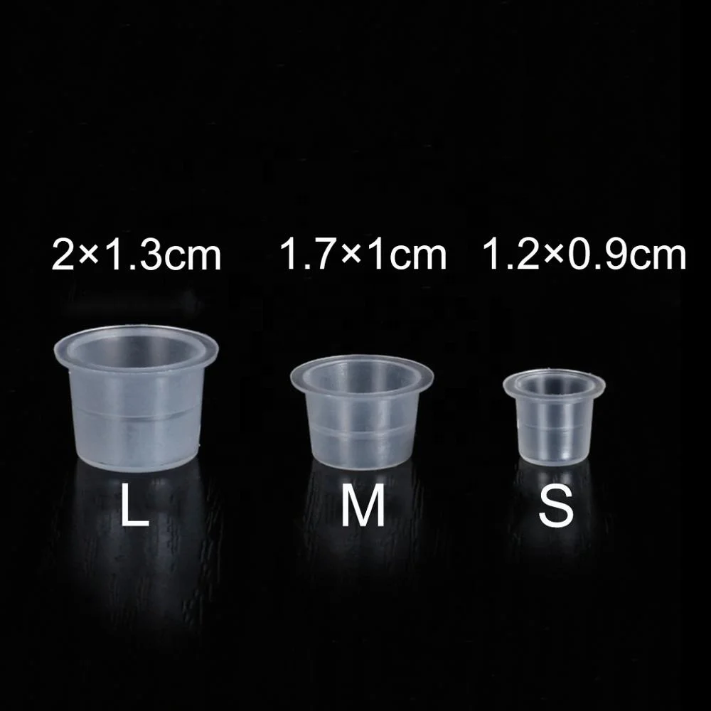 Small Medium Large Microblading Accessories Clear Disposable Ink Holder Plastic Eyebrow Tattoo Ink Cup Eyelash Glue Holder Ring