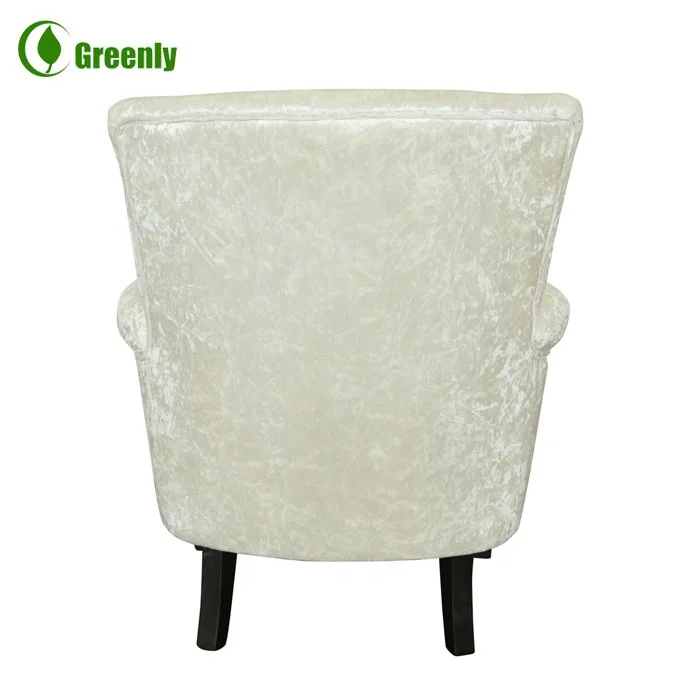 European style solid wood high back wing chair for bedroom furniture