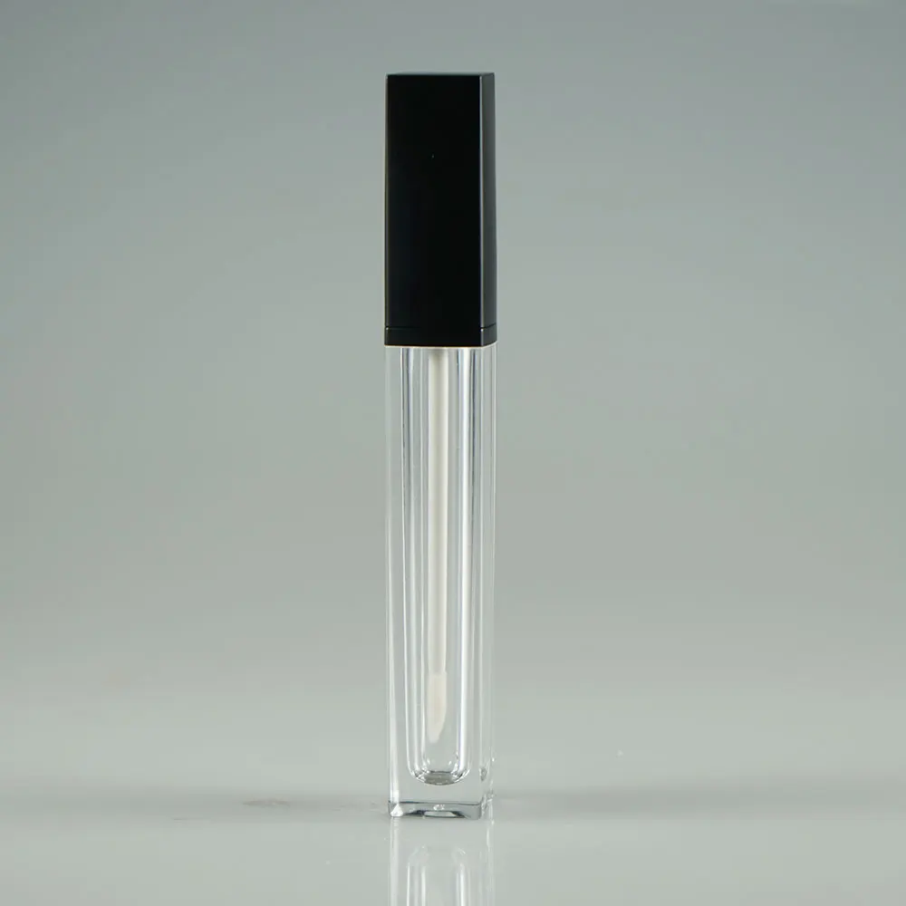 Gloss / Matte black 8ml 7ml lip tint bottle , lip gloss tube ,square lip stick container