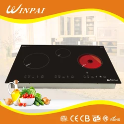 3 burner electric induction cooking hob with 5200W restaurant grade cooking stove
