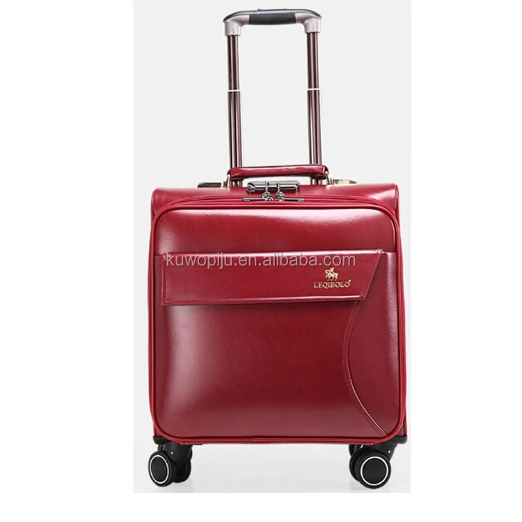 LAPTOP LEATHER TROLLEY HAND LUGGAGE FLIGHT CABIN BUSINESS TRAVEL CASE
