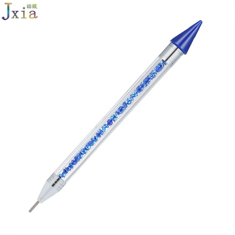 Jiexia Factory Direct Wholesale Dual End Wax Crystals Picker Pen Nail Art Dotting Rhinestone Pick Up Tool