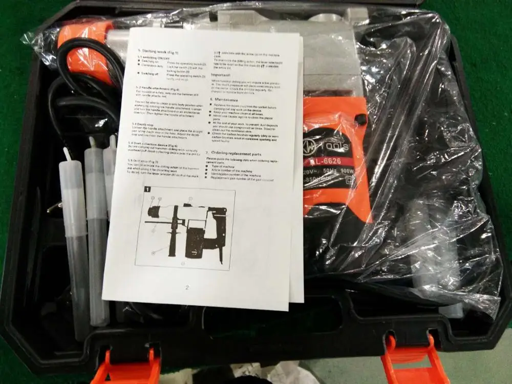 Electric chipping hammer drill 26mm tools portable SDS Plus L-shape rotary hammer 900W