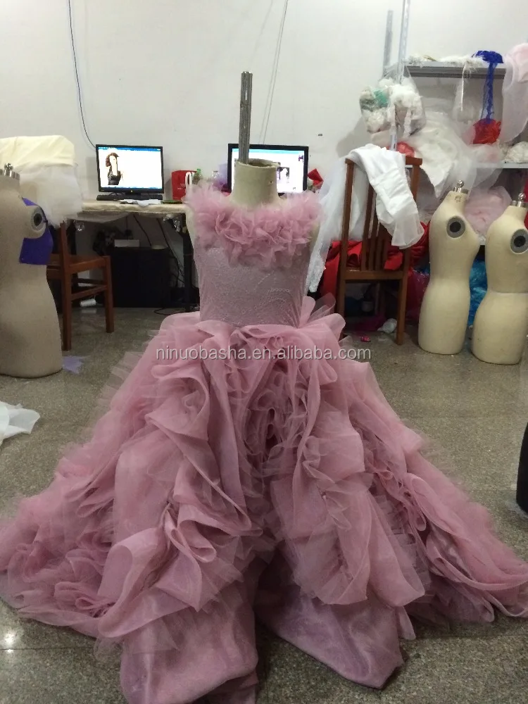 NW1145 Generous Wedding Party Formal Flower Girl Dresses Baby Pageant Gown Custom