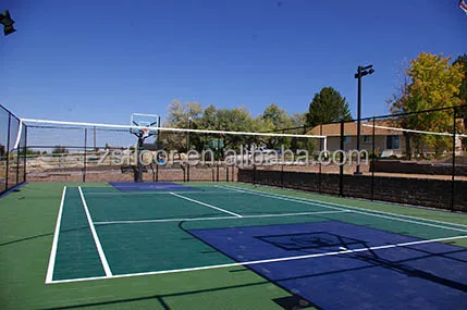 Portable cheap interlocking tennis vinyl pvc flooring tiles