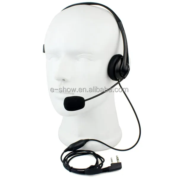 Popular 2 PIN PTT Mic walkie talkie wireless earpiece, Walkie Talkie Wireless Headset, walkie talkie wireless Headphone