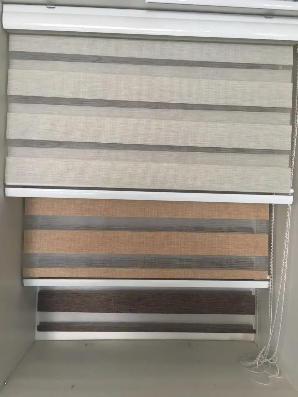 Manual Zebra Roller Blinds With Double Layer Shades For Windows Low MOQ