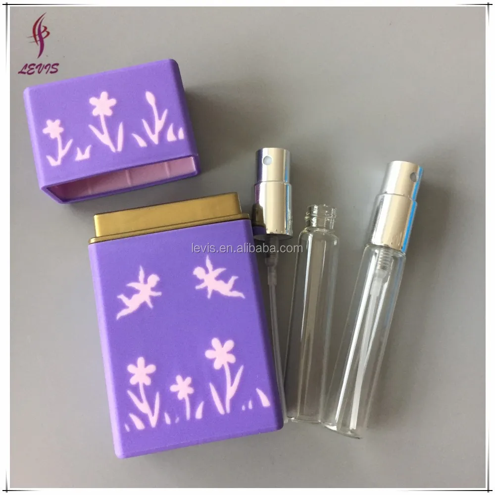 New design fancy perfume plastic dual chamber spray bottle