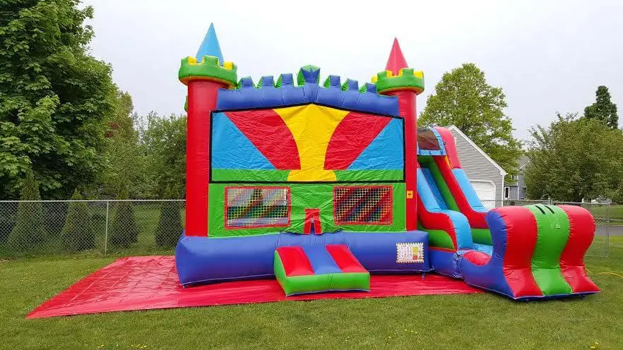 
5 in 1 inflatable bounce house colorful inflatable castle and slide for sale 