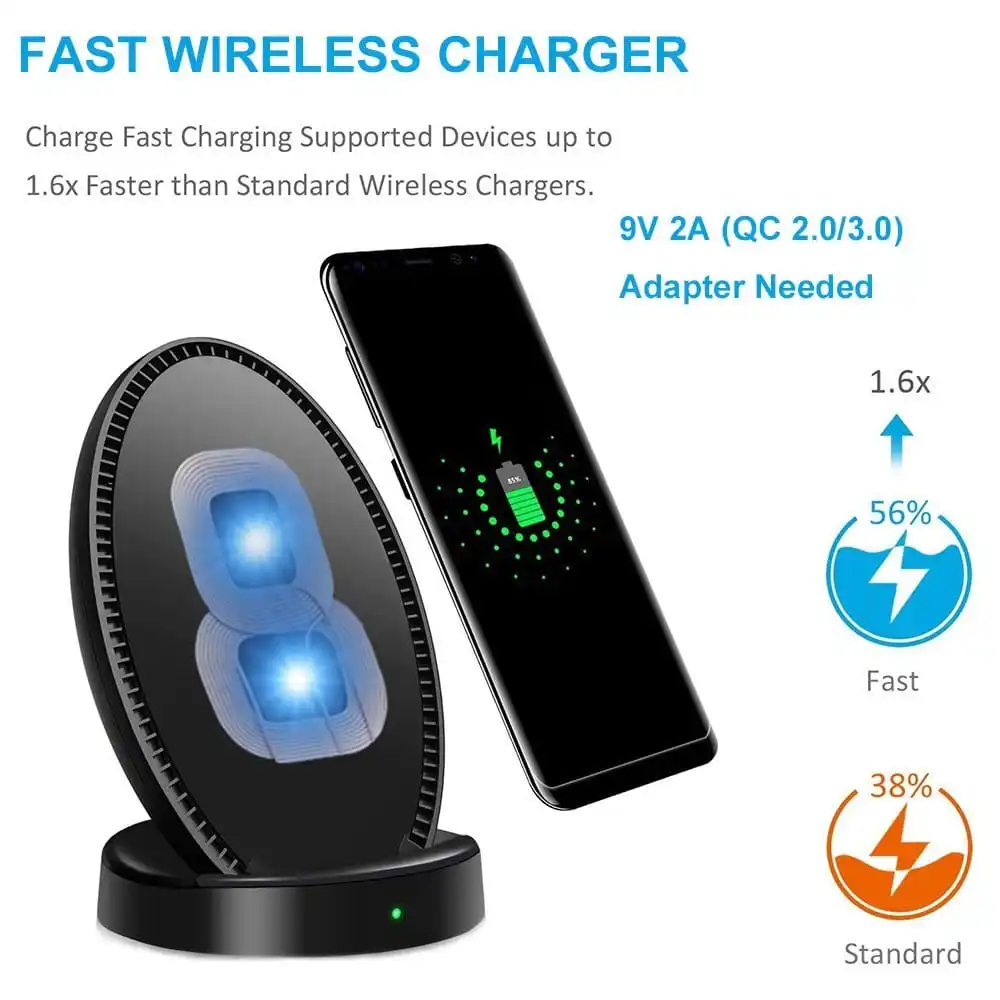 for iphone and for samsung smart cell phone Two coils fast phone wireless charging 10w 15w fast charging stand