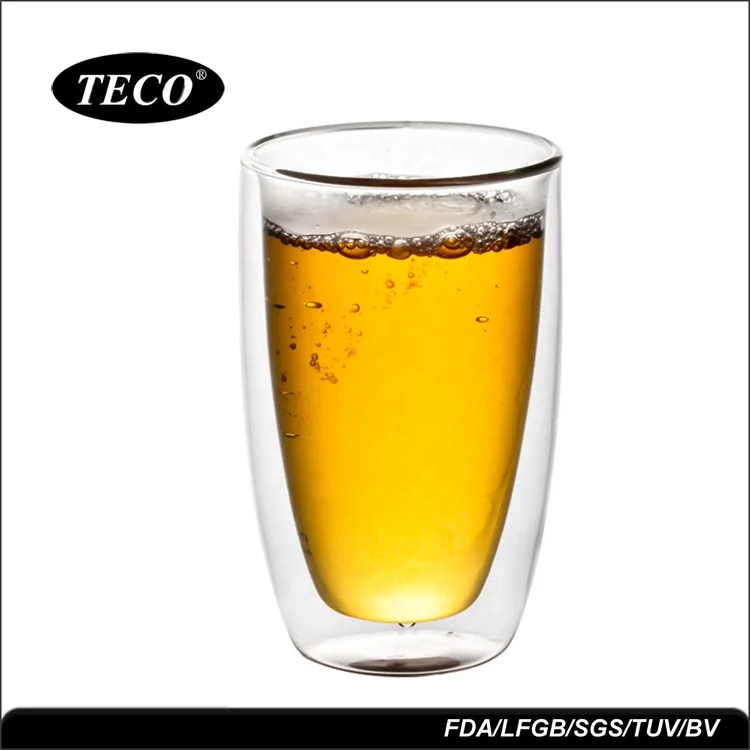 
250ml /350ML/450ML Hand-made Custom Heat Resistant Glass Double Wall Coffee Cup 