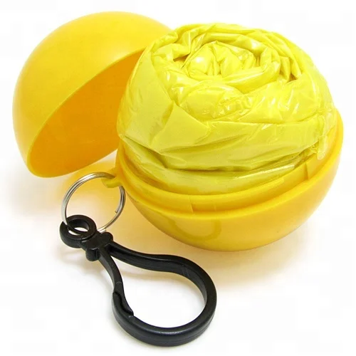 
Cheap portable rain poncho,the spherical packing can use for promotion or as souvenirs 
