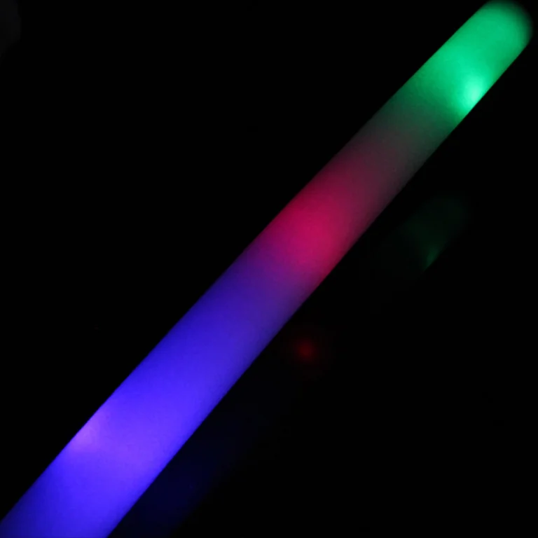 Battery operated rubber led foam flashing light concert stick