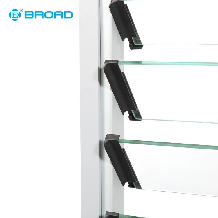 Modern balcony vertical aluminum adjustable louver shutter window