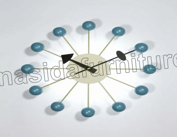 nd509 джордж нельсон двенадцать 12 шт вуд шаров ball часы