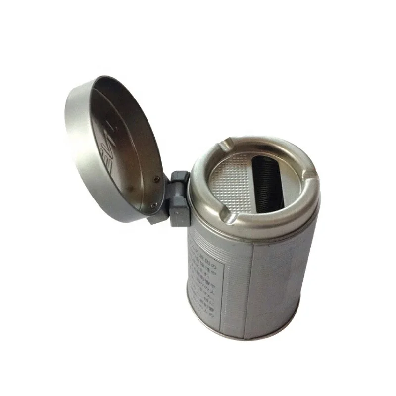 custom Logo car use and office use metal tin ashtray for cigarette sales promotion