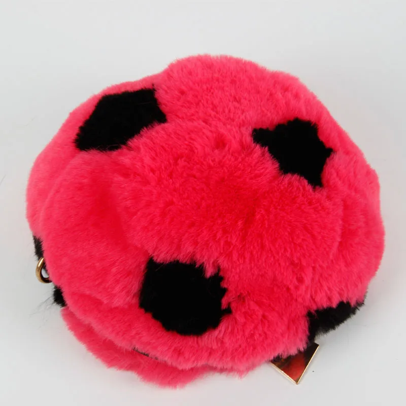 
Wholesale rabbit hair ladies handbag winter fashion Messenger bag ball fleece tote bag 