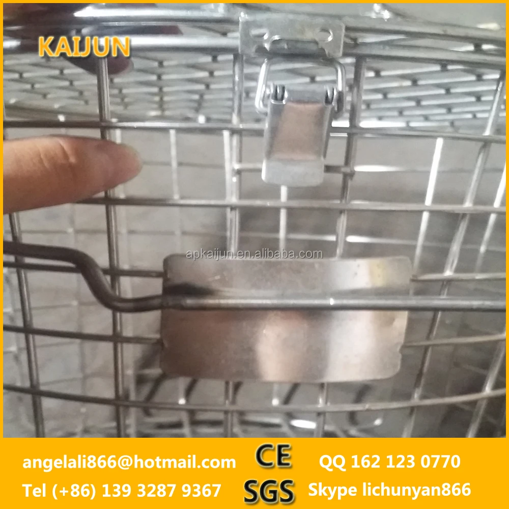 stainless steel 304 round shape storage metal wire basket with handle