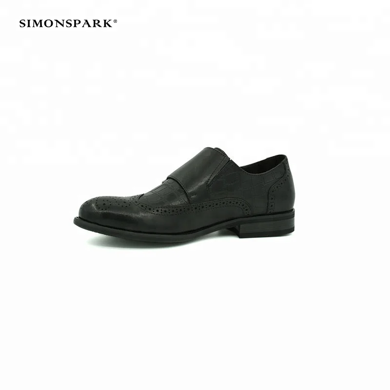 Latest Design Boys Monk Black Genuine Leather Men Elegant Party Formal  Dress Shoes