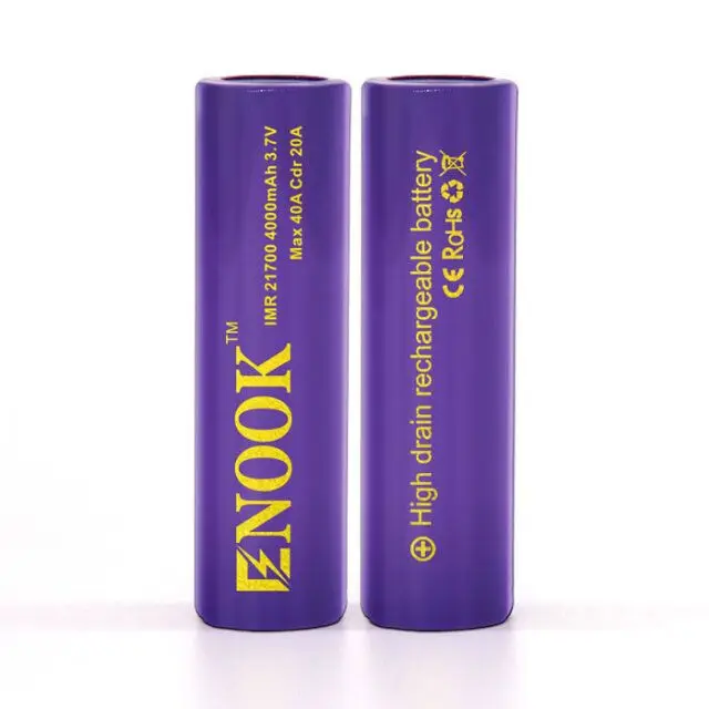 Enook 21700 4000mAh 40A rechargeable 3.7V battery on sale electric bicycle battery lithium ion battery