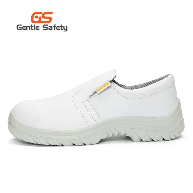 White Food industry Anti slip Safety shoes for kitchen without lace