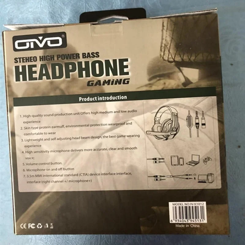 OIVO Stereo High Power Bass Camouflage Gaming Headset for PS4/Xbox one/Xbox 360/Nintendo Switch/PC