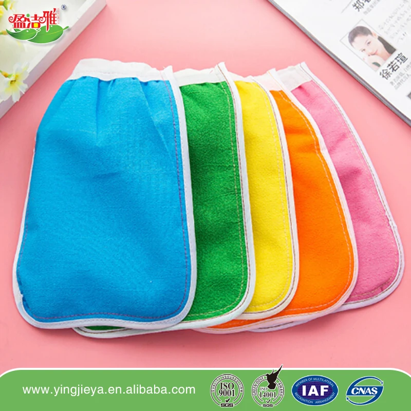 
top level most popular promotional bath body scrubber exfoliating kids bath glove wash mitt 