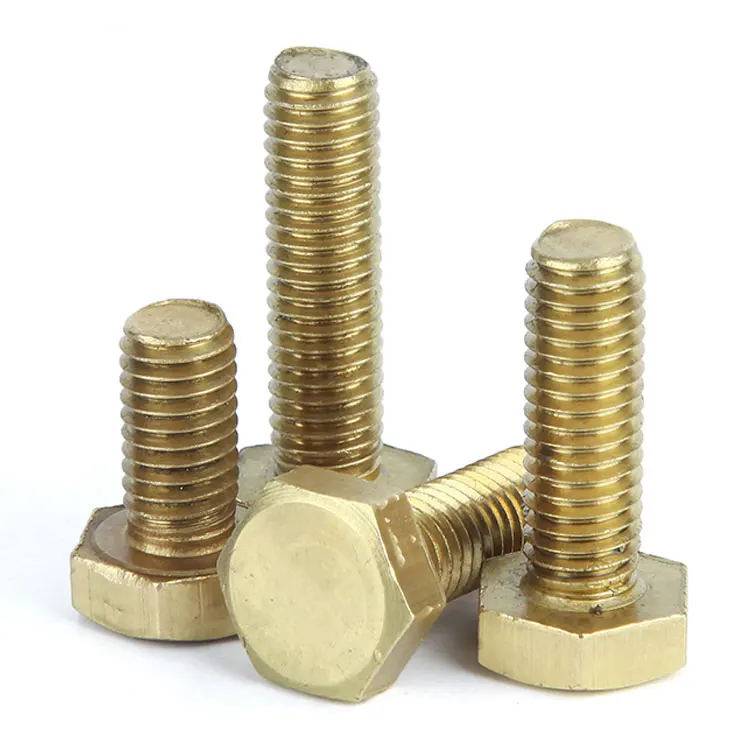 DIN933 brass hex bolt m9