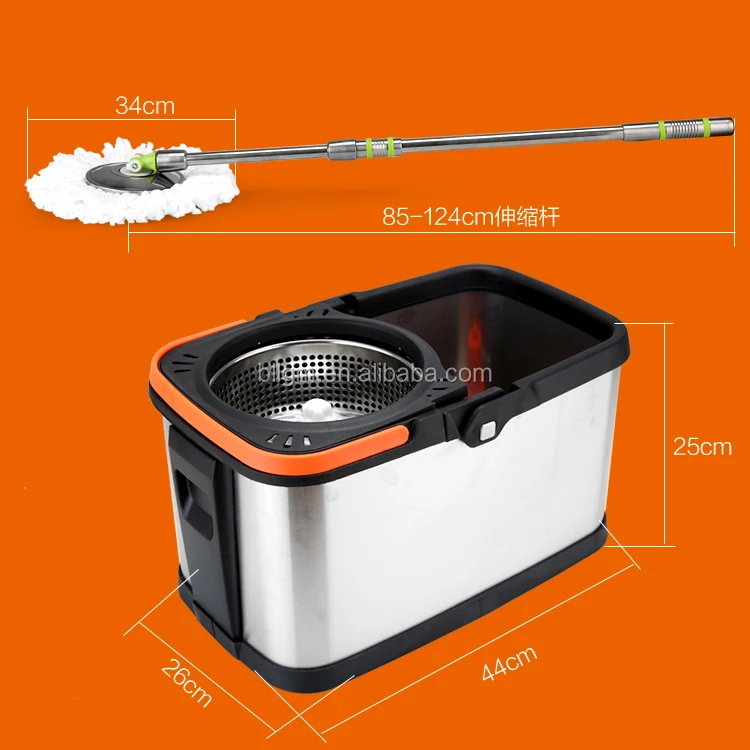 
Newest Design good quality stainless steel bucket 360 degree spin magic mop 