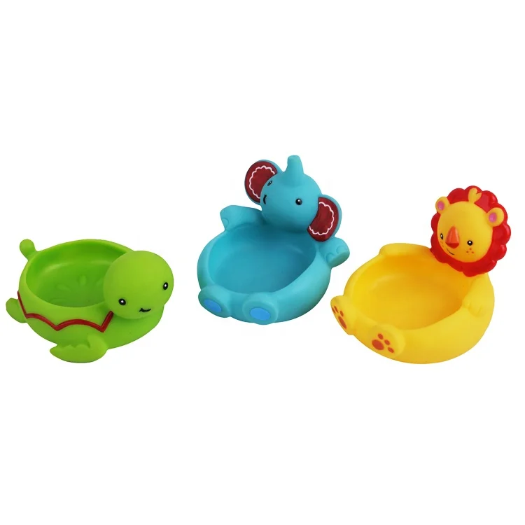 Floating Cute Animal Toy Rubber Bathtub Frog Duck Hippo Soap Dish