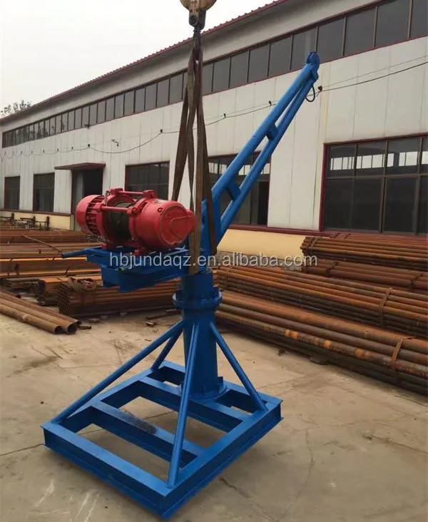 360 degree lifting machine/outdoor lifting small crane for construction hoist with remote control