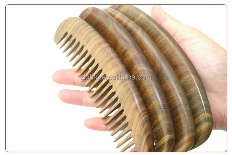
Wholesale Hair and beard common wooden comb for men barber comb made of verawood 