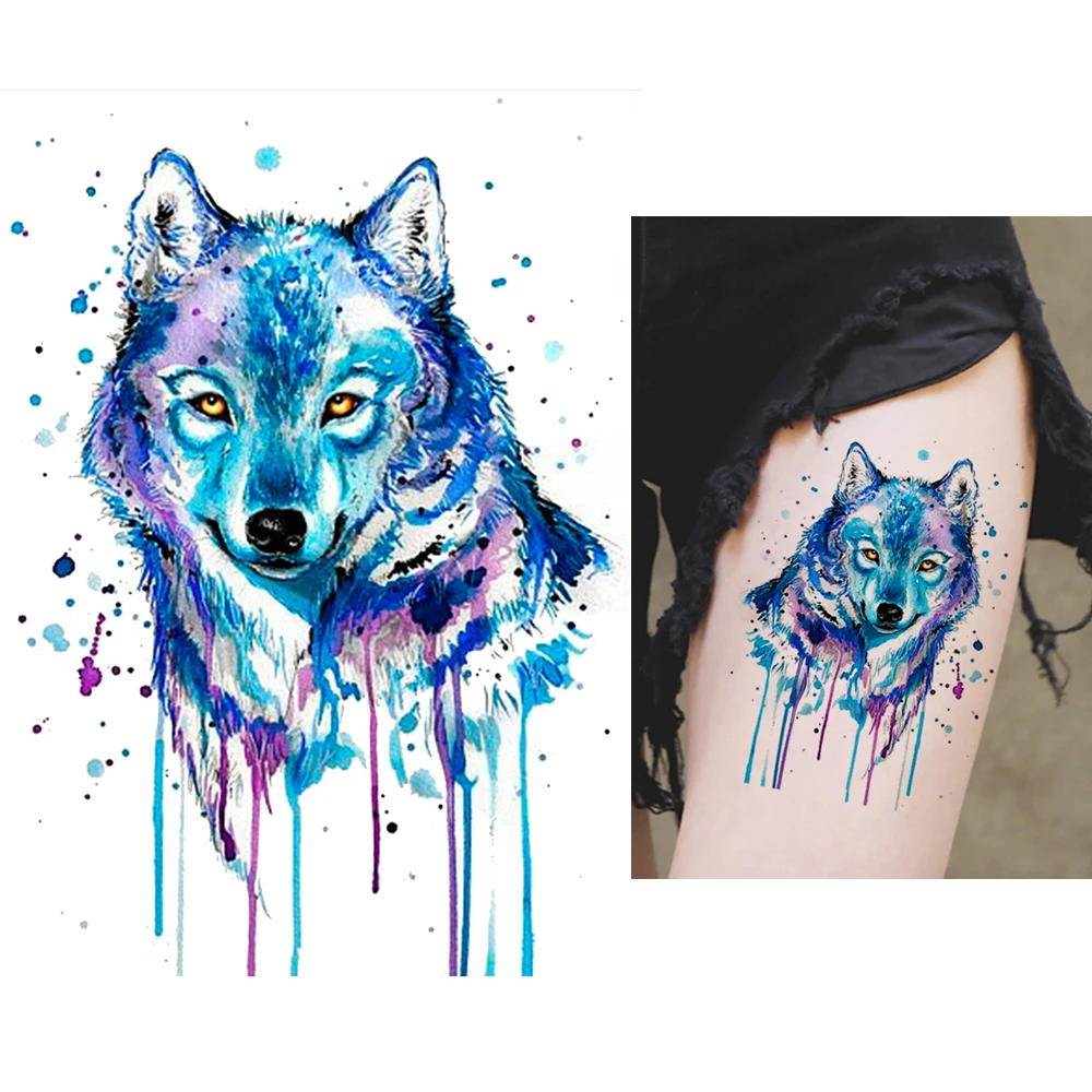 Новые наклейки с большим рисунком для татуировок, рукав для рук KM062 - KM117