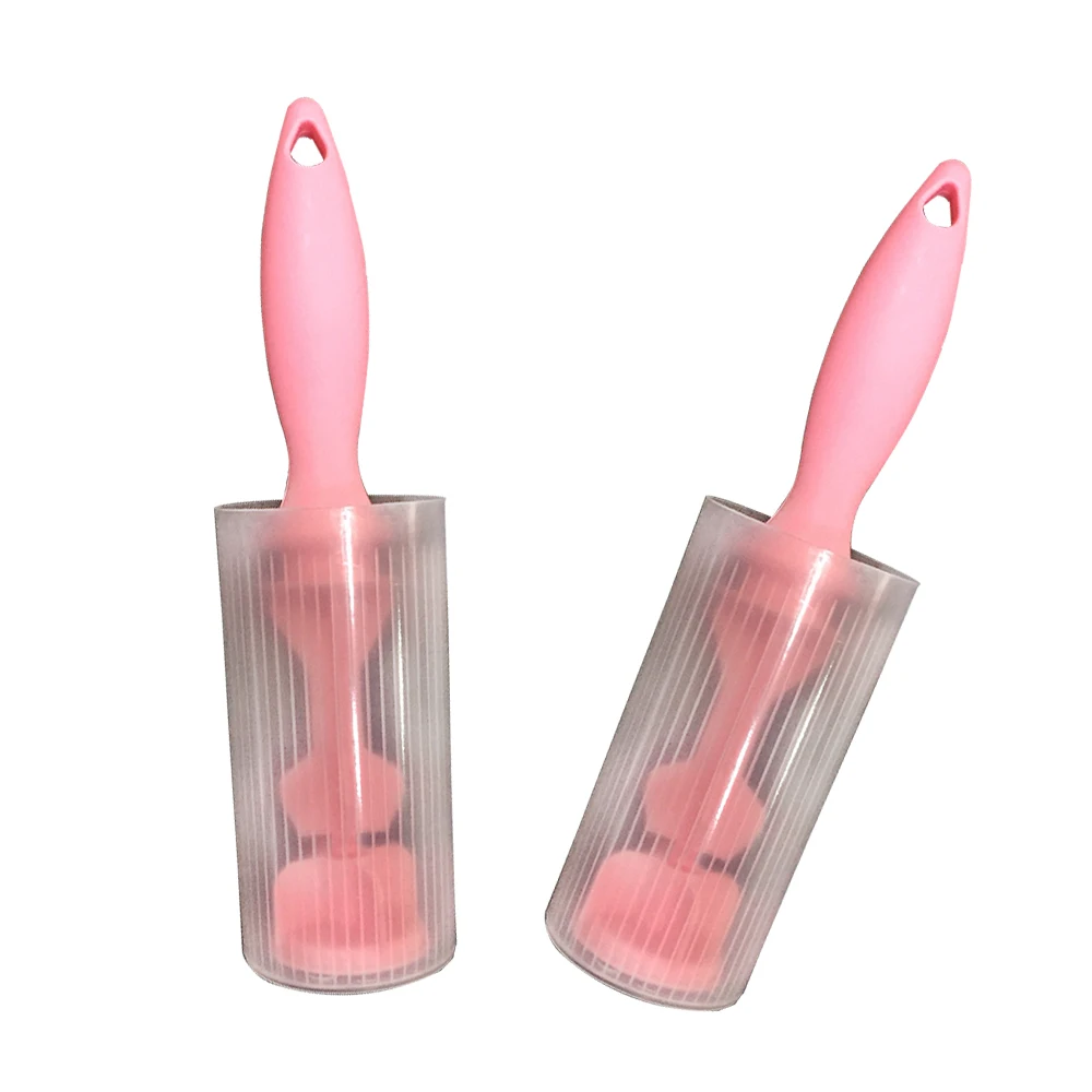 clear lint roller with adhesive sticker