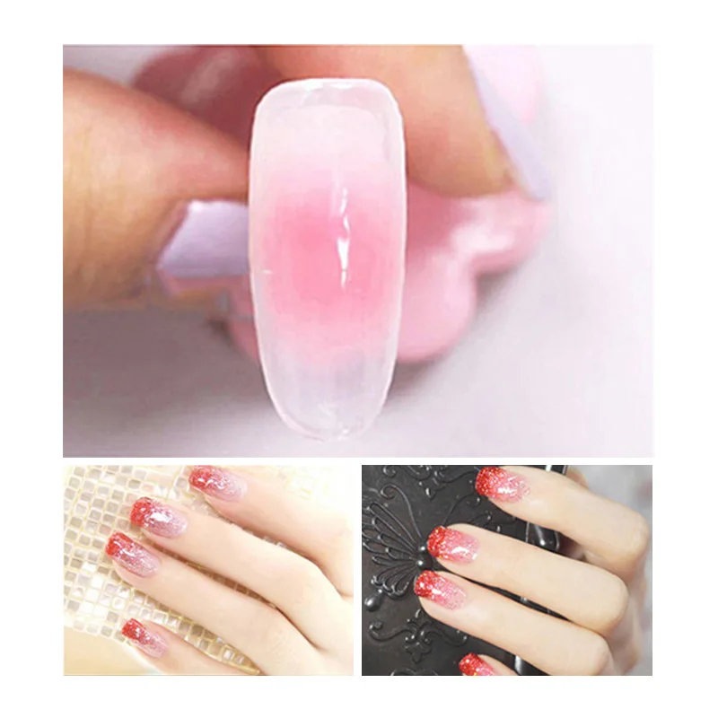 Sponge Heads Sharp Round Replaceable Powder Brush Shade Gradient Pen  Nail Art Tool UV Gel Polish short nail brush