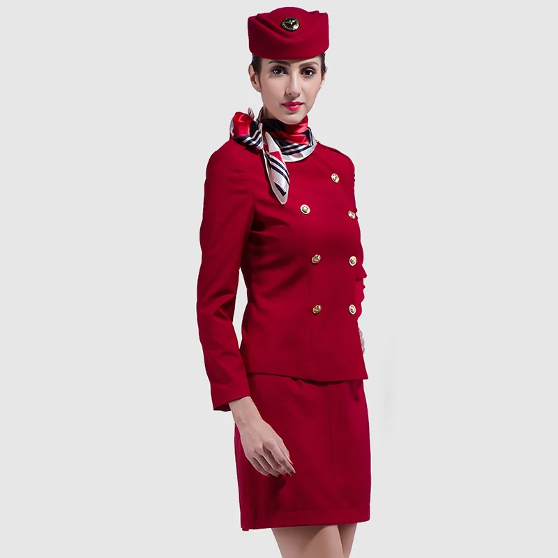 
wholesale Flight Attendant Hat And Airline women Uniforms Sets  (60510162279)