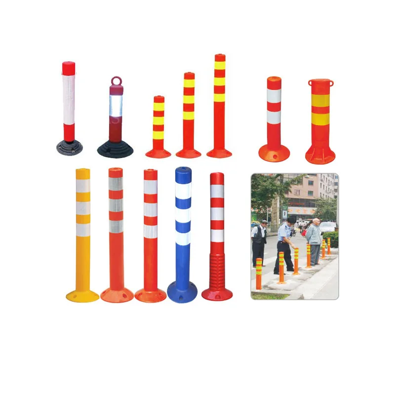 Three-stage flexible traffic road delineator post three-stage elastic column