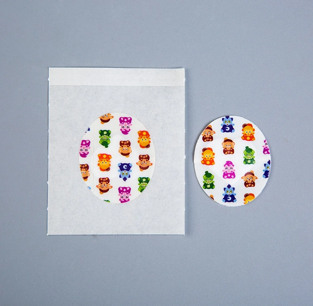 
Cheap Sale Oval Printed Cartoon Adhesive Bandage Waterproof 