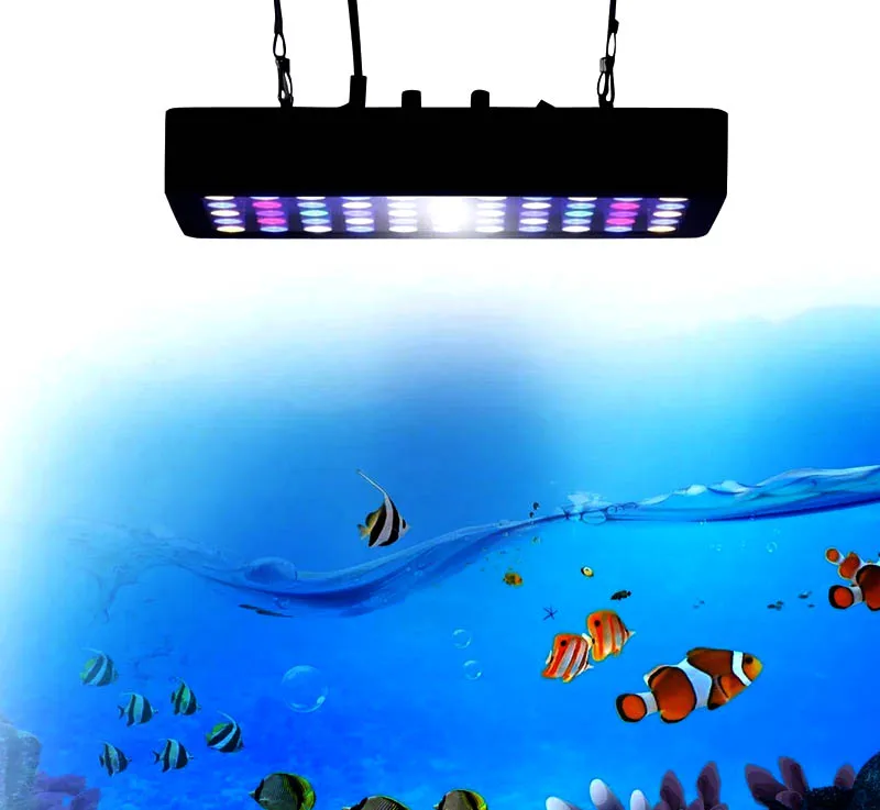 Shenzhen Factory New Dimmable 165W Full spectrum plant aquarium led lights fish tank aquarium for Coral Reef waterplants