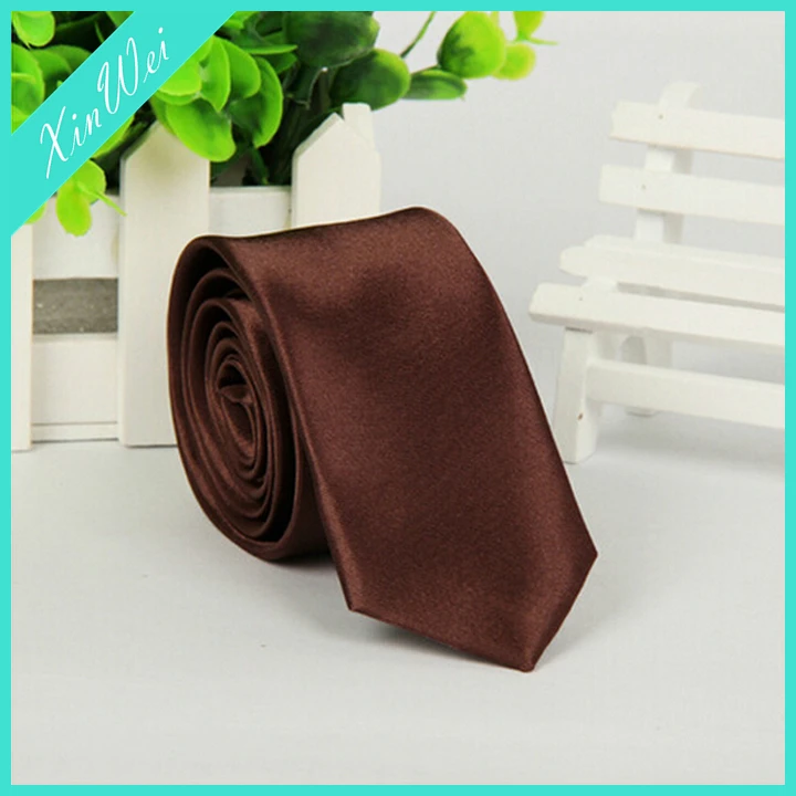 Fashionable Leisure Brand Plain Tie Colourful Soild Colour Slim Narrow Necktie