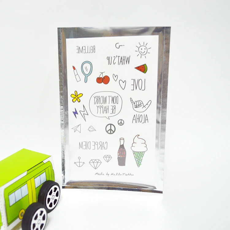 Henna Sticker Tattoo Customized Metallic Butterfly Temporary Arm Tattoo Decorative Girl Woman Butterfly Stickers