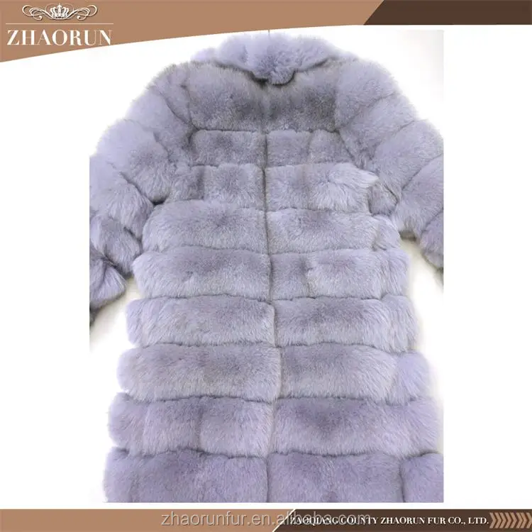Fashion  Winter Women  Long  Fox Fur Coat Jacket  Elegent Real Fox Fur Parka