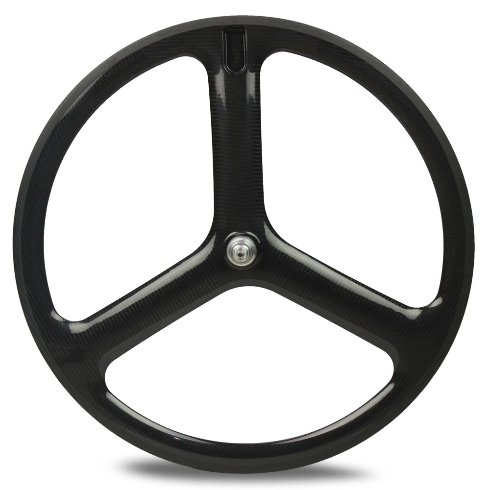 3 spoke weel with Novatec hub carbon tri spoke bicycle wheel