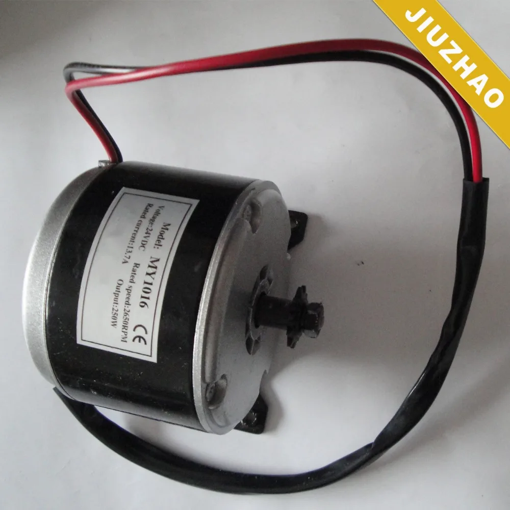 250W Electrical Scooter Brush Motor MY1016 DC Motor 24V Pully Belt drive